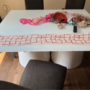 LOFT Pink and Red Scarf